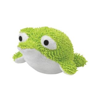 Zanies Primo Pufferfish Plush Squeaker Dog Toy 6 Green