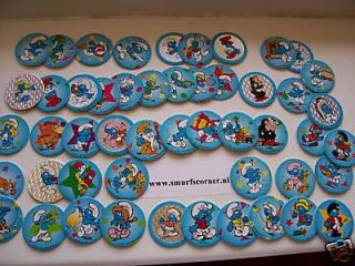 SMURF SMURFS COMPL. SET OF 50 FLIPPOS (POGS)