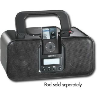   NS B3112A   Boombox with Apple iPod Dock/CD Player/ AM/FM   Black