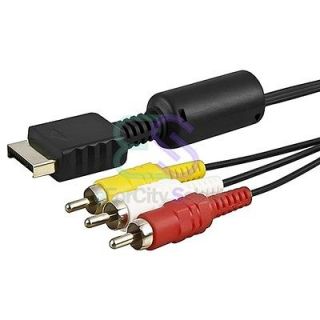   Composite Video Audio RCA Cable Cord For Sony PS PS2 PS3 Playstation