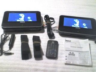 RCA DUAL SCREEN PORTABLE DVD PLAYER/GREAT FOR KIDS IN CAR/WORKS 