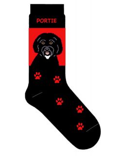 Portugese Water Dog Socks Lightweight Cotton Crew Stretch Egyptian 