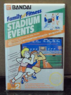 Stadium Events FRIDGE MAGNET video game box arcade vintage style