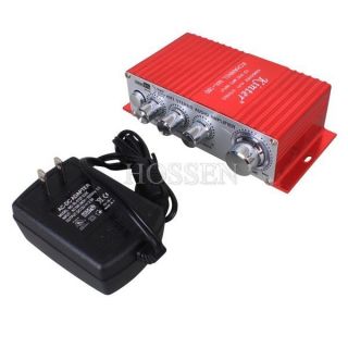   2CH Stereo HIFI Amplifier amp Bass Treble 2 x 20Watts + Power Adapter