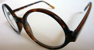 RETRO Vintage Style Non Prescription Clear Lens Round Nerd Glasses 