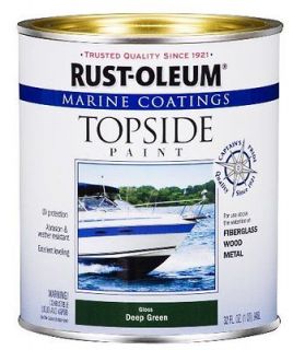NEW Rust Oleum 207007 Marine Topside Paint Deep Green 1 Quart