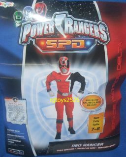 Power Rangers SPD Red Ranger Muscle Costume Size 7 8 New Medium w 