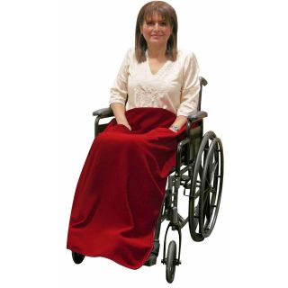 Wheelchair Blanket 2 Hook & Loop Straps to Secure 3 Pockets Polyester 