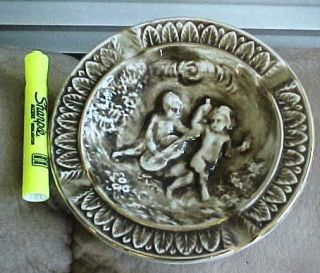 Brown Washed R Caponimonte Italy Round Ashtray