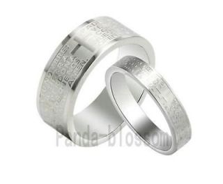 New Titanium Steel Promise Ring Love Couple Wedding Bands engraved the 