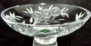 SHANNON CRYSTAL LARGE CENTERPIECE/PUNCH BOWL/VASE FLOWERS GORGEOUS NEW