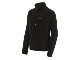 Berghaus Mens BRENTA Half Zip Pullover Fleece Top Black (J34302) Sizes 