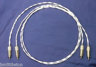   Litz Wire RCA Interconnects 1 Meter Pair Cryo Pulse Annealed Conductor