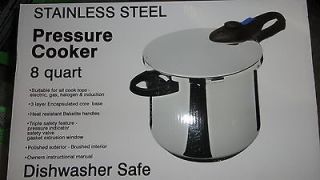   FRANCE STAINLESS STEEL 8 QUART PRESSURE COOKER ~ New in unopened box