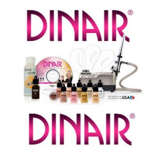 AIRBRUSH MAKEUP KIT DINAIR PRO EDITION 8 COLORS   CHAMPAGNE SILVER