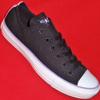 NEW Womens CONVERSE ALL STAR Black Purple LO Chuck Taylor Sneakers 