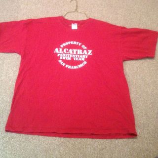 Cool T Shirt Property Of Alcatraz Penitentiary Swim Team XL