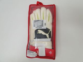 PUMA Powercat 2.10 Grip RC Goalkeeper Gloves Size 7 White Black Lime 
