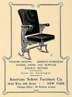   School Furniture Theatre Church Pews Railway Seating Chairs NY
