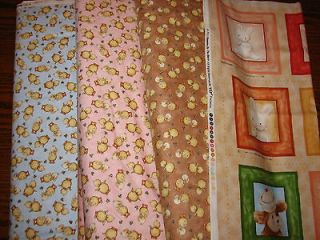 Quilt Fabric Book Panel + Fat Quarters Coordinating BUNNIES BY THE BAY 