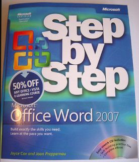 GENUINE MICROSOFT OFFICE WORD 2007 STEP BY STEP REFERENCE MANUAL GUIDE 