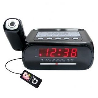 WALL CEILING PROJECTOR / PROJECTION ALARM CLOCK RADIO w/ iPOD  AUX 