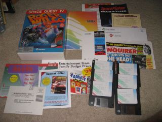   BOX PC COMPUTER GAME SPACE QUEST IV ROGER WILCO AND THE TIME RIPPERS