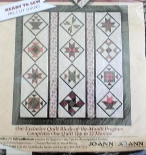 JoAnn Fabric Month 8 EIGHT Quilters Basket Pre Cut Quilt Block Kit