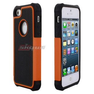   Hybrid Hard Soft Dual Layer Armor Case Cover For Apple Iphone 5 5G