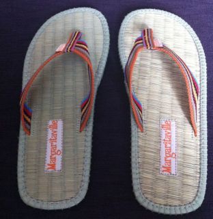   Buffett Margaritaville Calypso Sandal Flip Flop Rainbow Rasta Nice