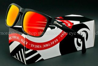 ELECTRIC KNOXVILLE Sunglasses Matte Black  Grey Fire Chrome new 