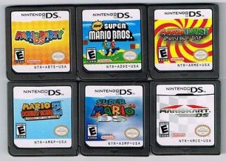 Lot of 6 Nintendo DS MARIO SERIESParty,Kart,NewSuperBros,Mario64 