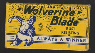 1930/40s Michigan Wolverines Safety Razor Blade Leather Football 