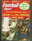 1974 Football Digest Hadl Griese Dolphins Rams cover