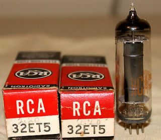 TWO (2) NOS RCA ELECTRONIC VACUUM TUBES~ 32ET5 TESTED VINTAGE 