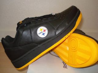 Pittsburgh STEELERS Black/Gold REEBOK RECLINE PH SHOES mens size 10.5