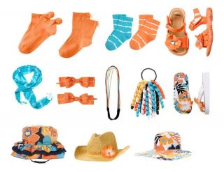   Girls Tropical Bloom Socks Hair Sandals Scarf Hat 0 3 6 12 24 3 4 5