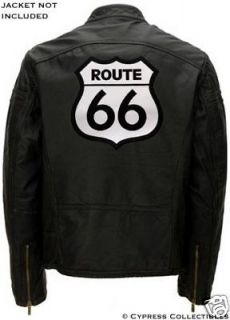 ROUTE 66 iron on MOTORCYCLE BIKER PATCH ROAD SIGN LARGE embroidered