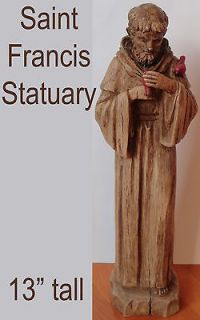 St Saint Francis Statuary Statue Outdoor Indoor Sculpture Garden Patio 