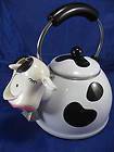 COW TEA KETTLE WHISTLING KAMENSTEIN MCMXCII WITH COW BELL, Enamel