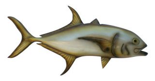 Crevalle Jack Fish Mount 24 Replica Wood Carving Sculpture Wall 