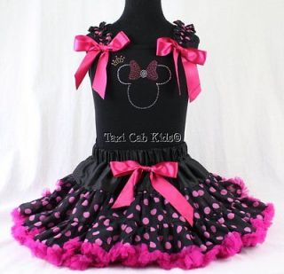   Tutu Set Skirt & Top * Minnie Mouse Princess Birthday Party * FREE BR