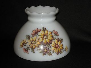 Hurricane Lamp Shade Globe only with Flower design
