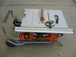 RIDGID 10 in. 15 Amp Heavy Duty Portable Table Saw with Stand R4510