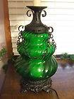   Medievil Gothic Table Lamp Green Wrought Iron Night Light