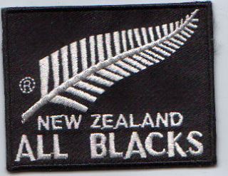 EX LARGE NEW ZEALAND ALL BLACKS IRONON PATCH FREEPOST