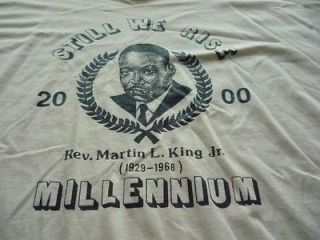 Martin Luther King Jr Millennium 100% cotton short sleeve t shirt size 