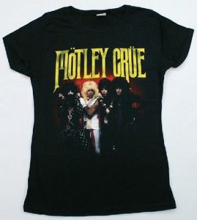 MOTLEY CRUE T Shirt Ladies Juniors Sizes Rock & Roll Music Black NWOT