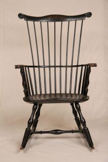   Pennsylvania Comb Back Windsor Rocking Rocker Arm Chair 18th Century