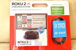 Roku 2 XS Streaming Player  Free 2 Months Hulu Plus HDMI Cable 1080P 